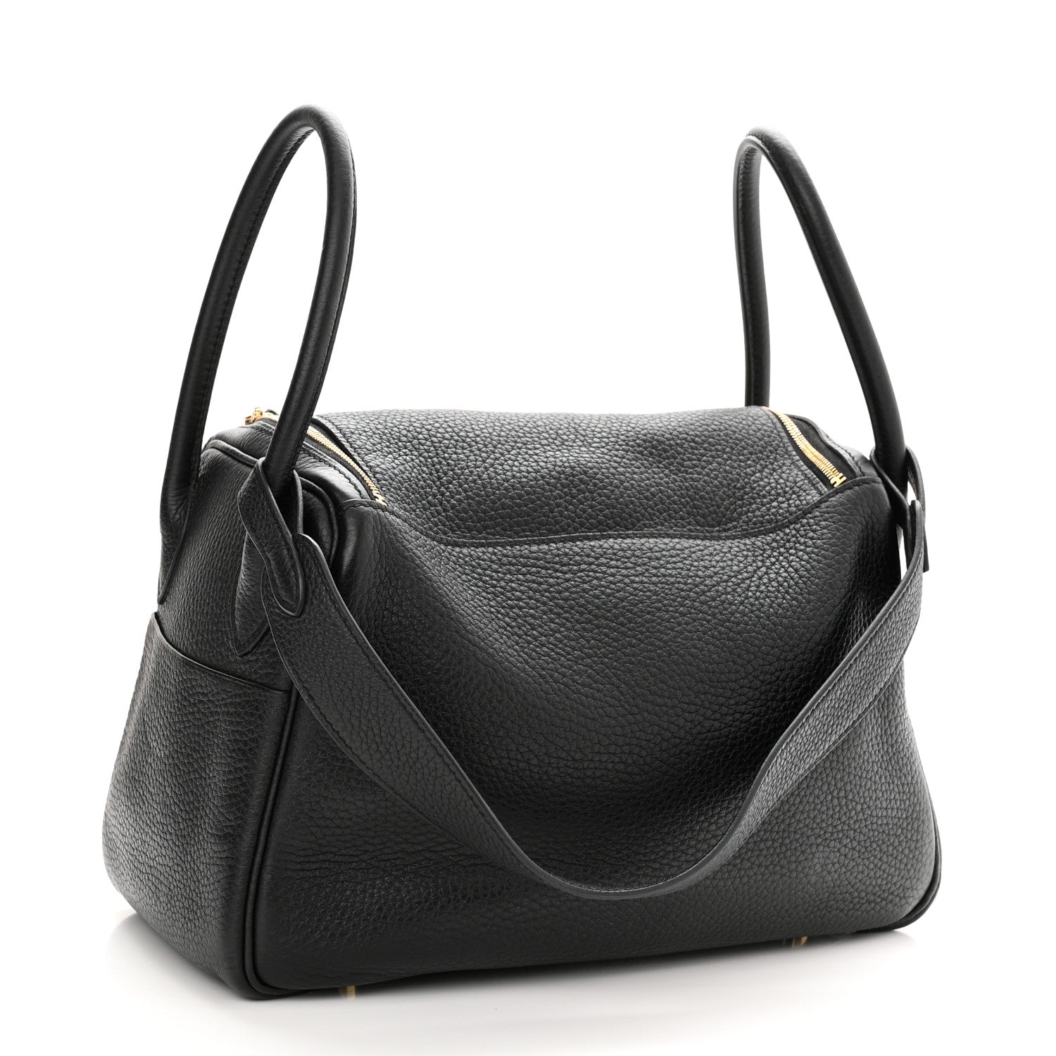 Hermes Taurillon Clemence Lindy 26 Black 3 of 9
