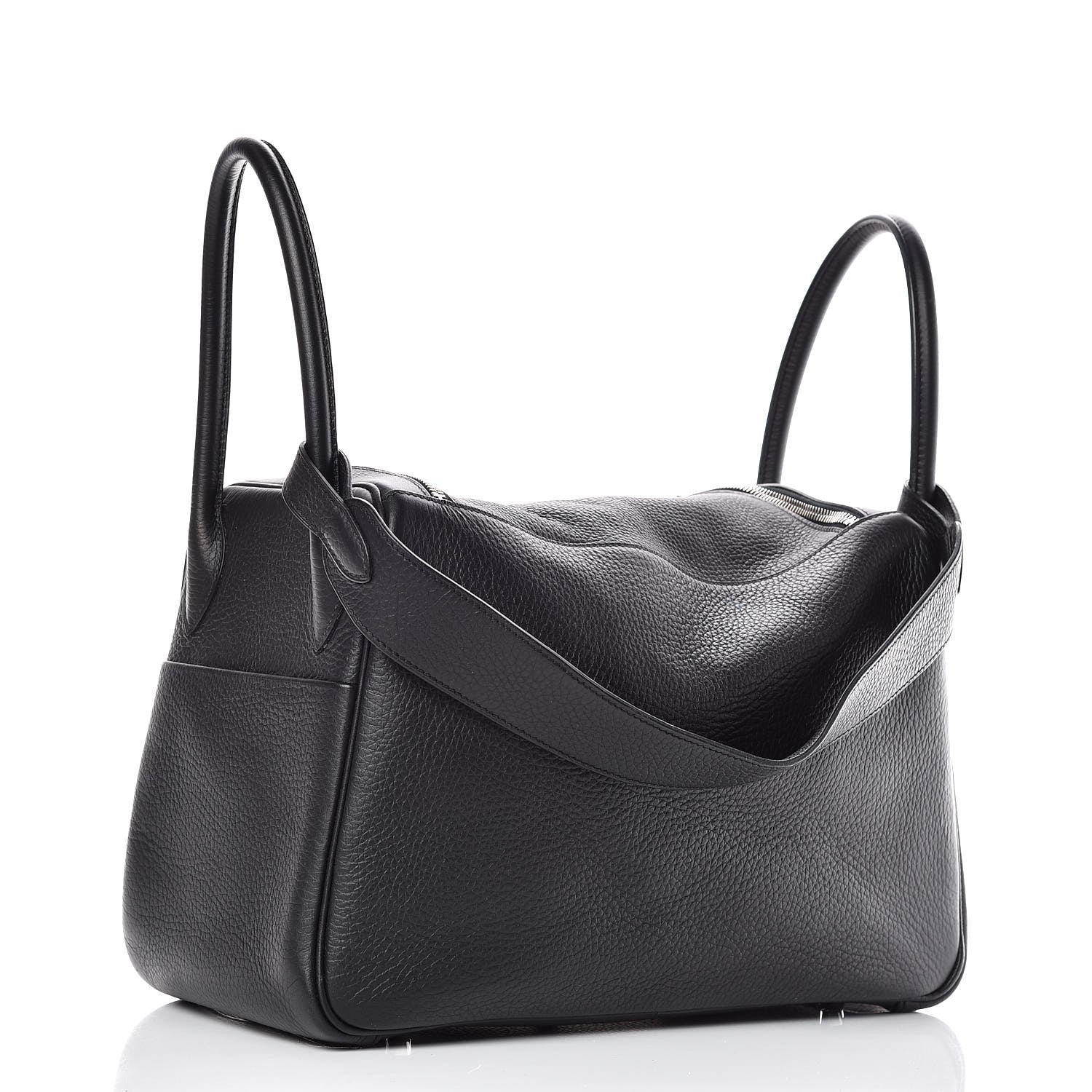 Hermes Taurillon Clemence Lindy 34 Black 3 of 10