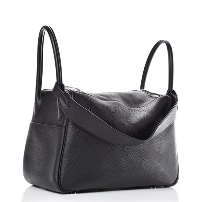 Hermes Taurillon Clemence Lindy 34 Black 3 of 10