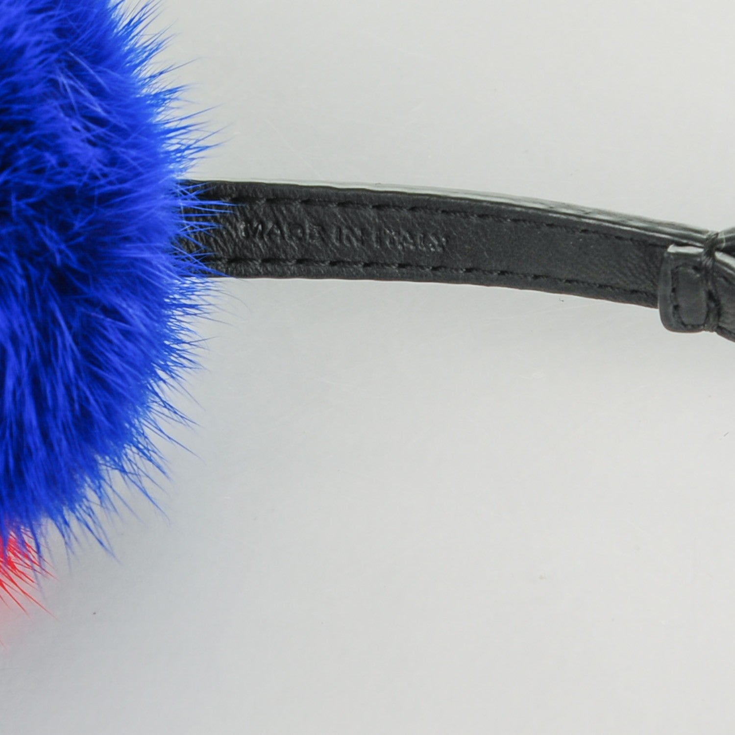 Fendi Mink Fox Fur Kid Monster Bag Bug Charm Blue Multicolor 4 of 4