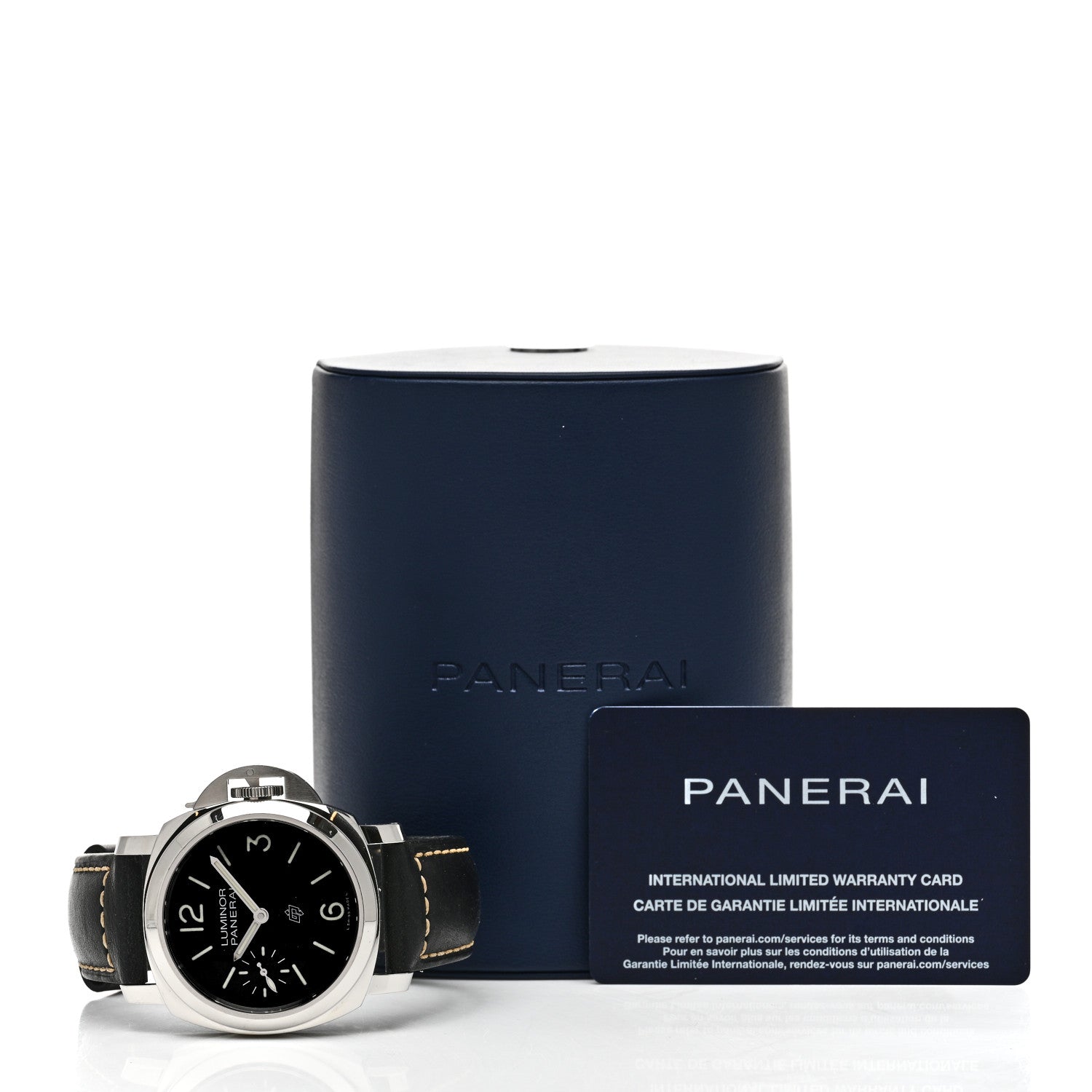 Panerai Stainless Steel Calfskin 44mm Luminor Logo Manual Winding Watch Black PAM01084 7 of 7
