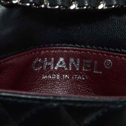 Chanel Lambskin Quilted Double Mini Flap Crossbody Black 7 of 9