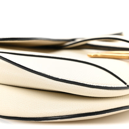 Christian Dior Grained Calfskin Saddle Bag White 9 of 11