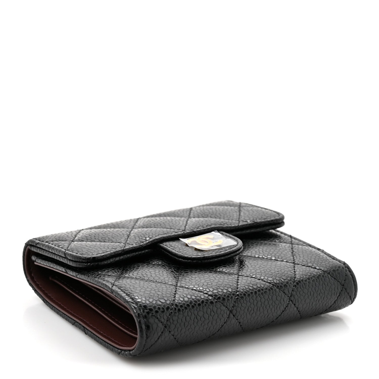 Chanel Caviar Quilted Compact Flap Wallet Black 4 of 9