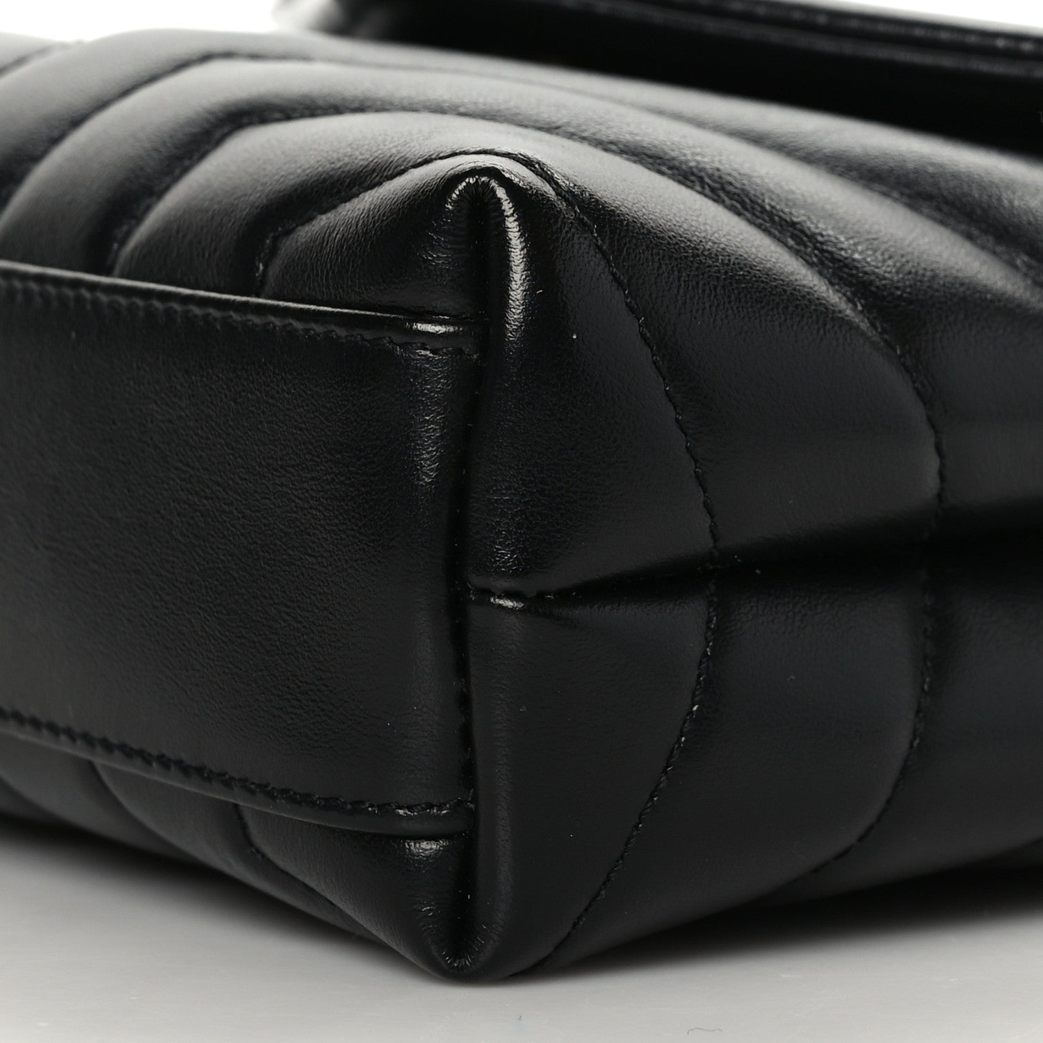 Saint Laurent Calfskin Y Quilted Monogram Toy Loulou Crossbody Bag Black 9 of 9