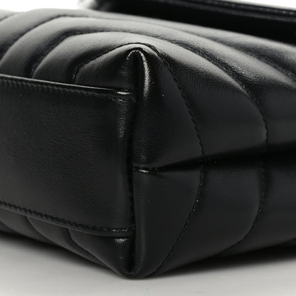 Saint Laurent Calfskin Y Quilted Monogram Toy Loulou Crossbody Bag Black 9 of 9
