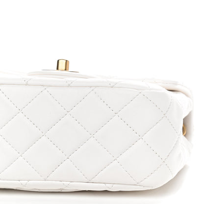Chanel Lambskin Quilted Mini Pearl Crush Flap White 7 of 9