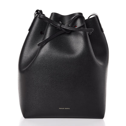 Mansur Gavriel Saffiano Bucket Bag Black Flamma 3 of 7