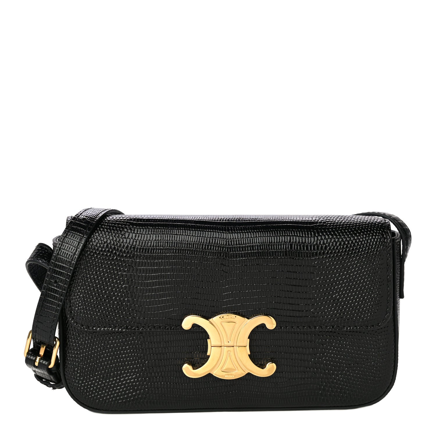 Celine Lizard Mini Triomphe Black 1 of 12