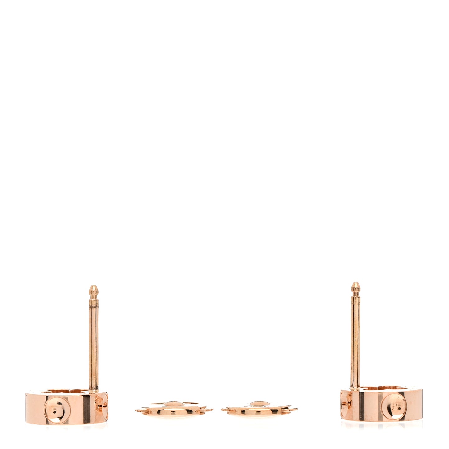 18K Pink Gold Empreinte Ear Studs Earrings