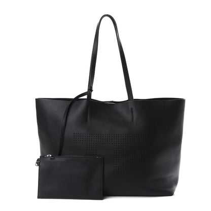 Tom Ford Calfskin Perforated Logo Tote Black 1 of 10