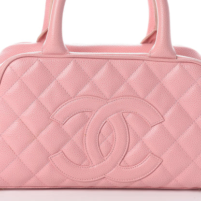Chanel Caviar Quilted Small Bowler Pink 8 of 10