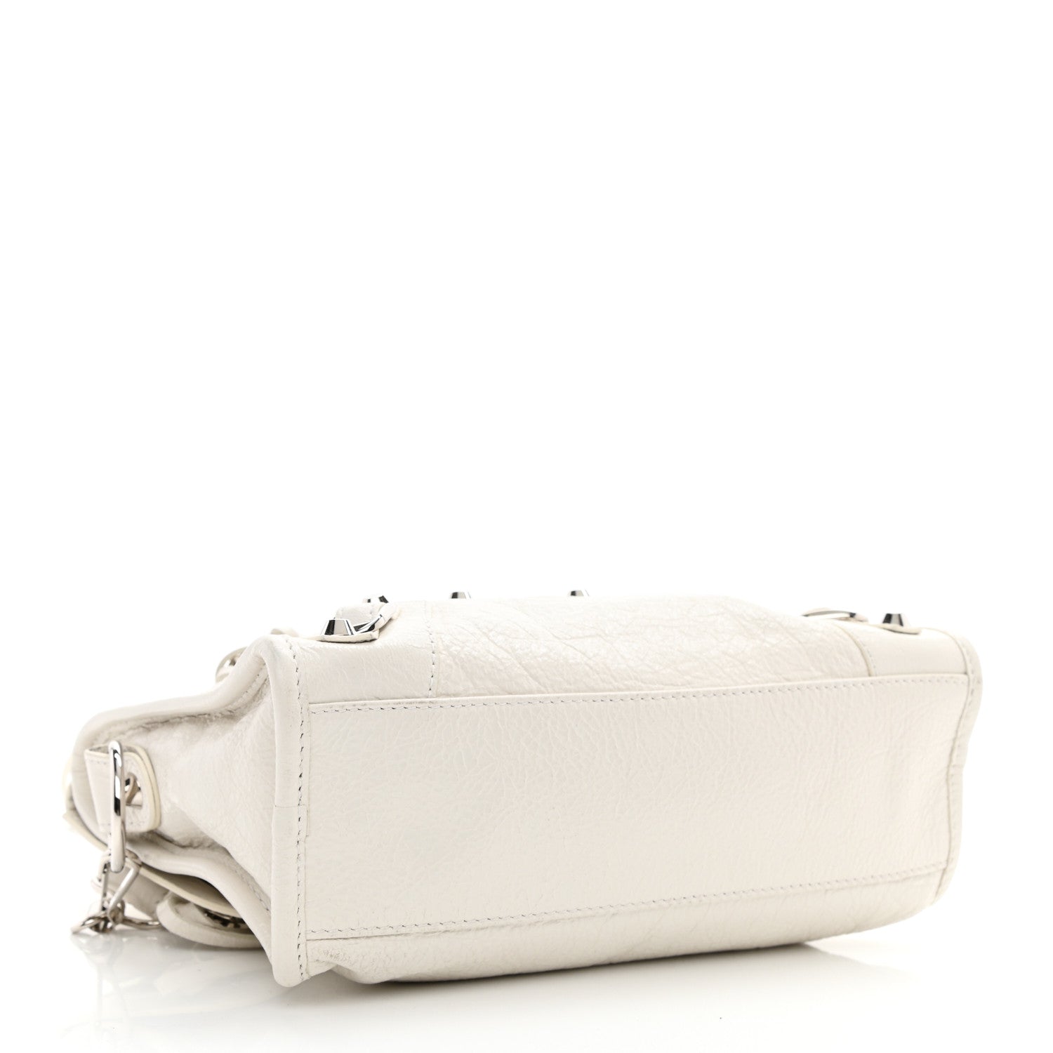 Balenciaga Agneau Classic Silver Hardware Mini City Beige White 5 of 9