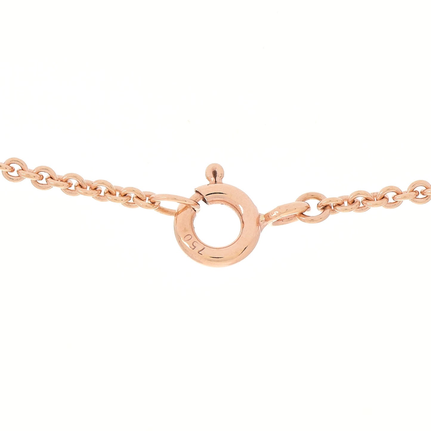 18K Rose Gold Diamond Chaine D'Ancre Passerelle Pendant Necklace