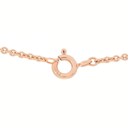 Hermes 18K Rose Gold Diamond Chaine D'Ancre Passerelle Pendant Necklace 4 of 6