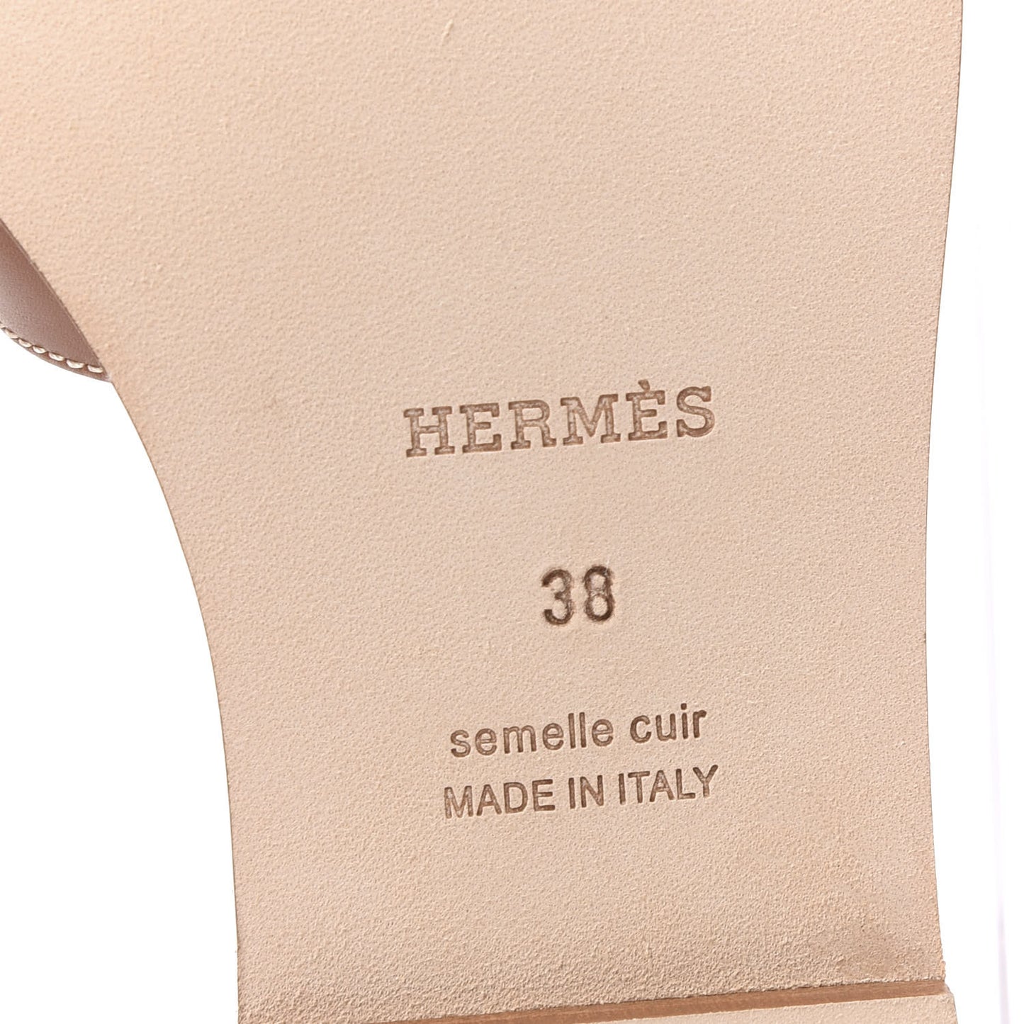 Box Calfskin Oran Sandals 38 Gold