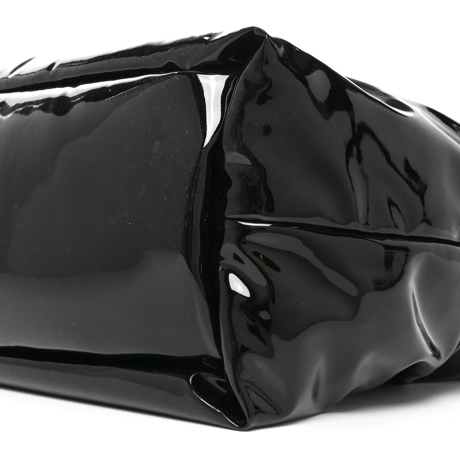 Saint Laurent Patent Wide Puffer Maxi Tote Black 9 of 9