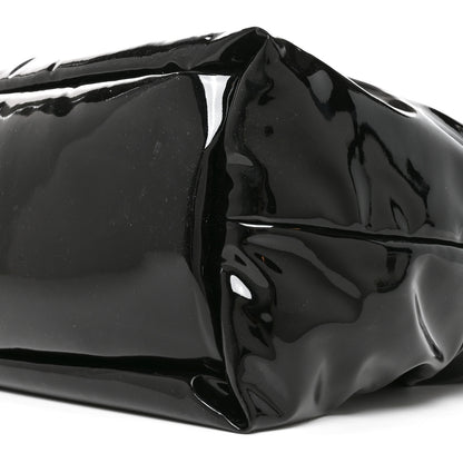 Saint Laurent Patent Wide Puffer Maxi Tote Black 9 of 9