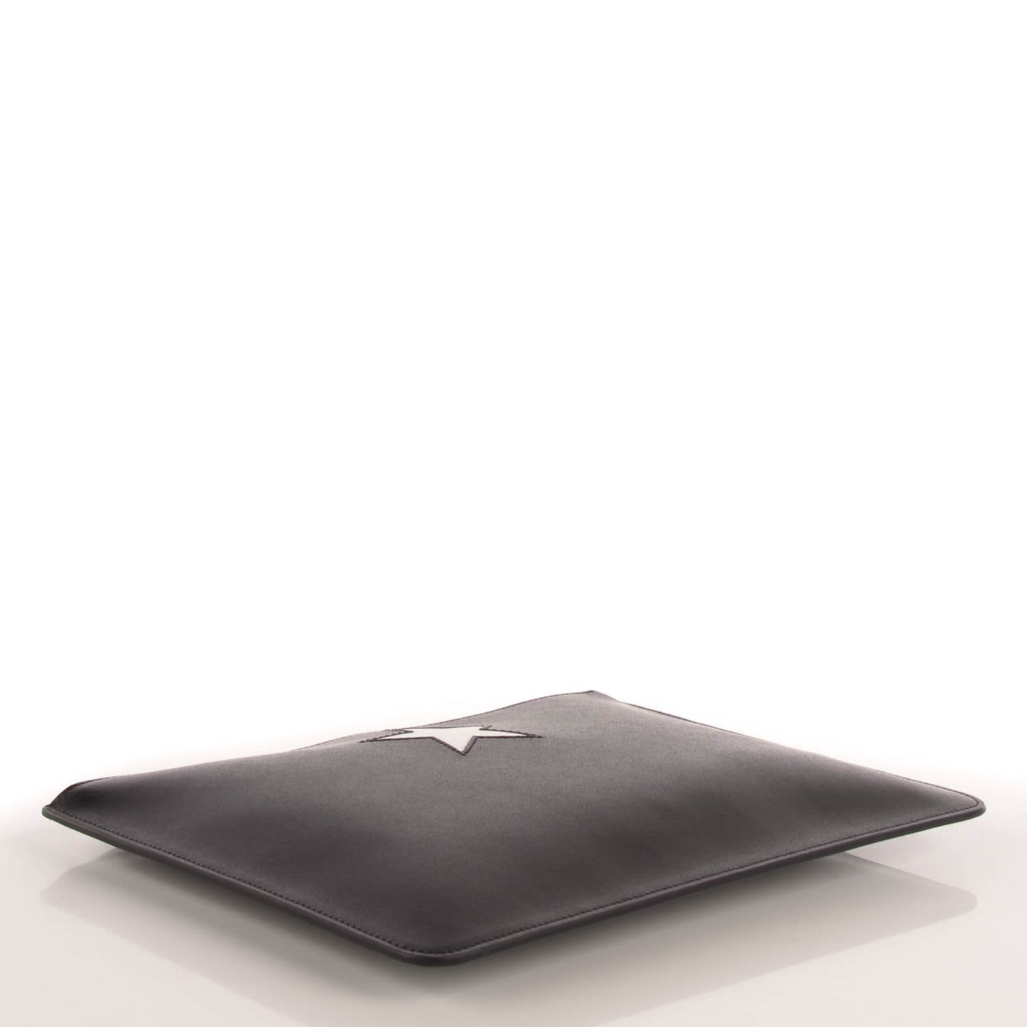 Smooth Calfskin Star Small Zip Pouch Black