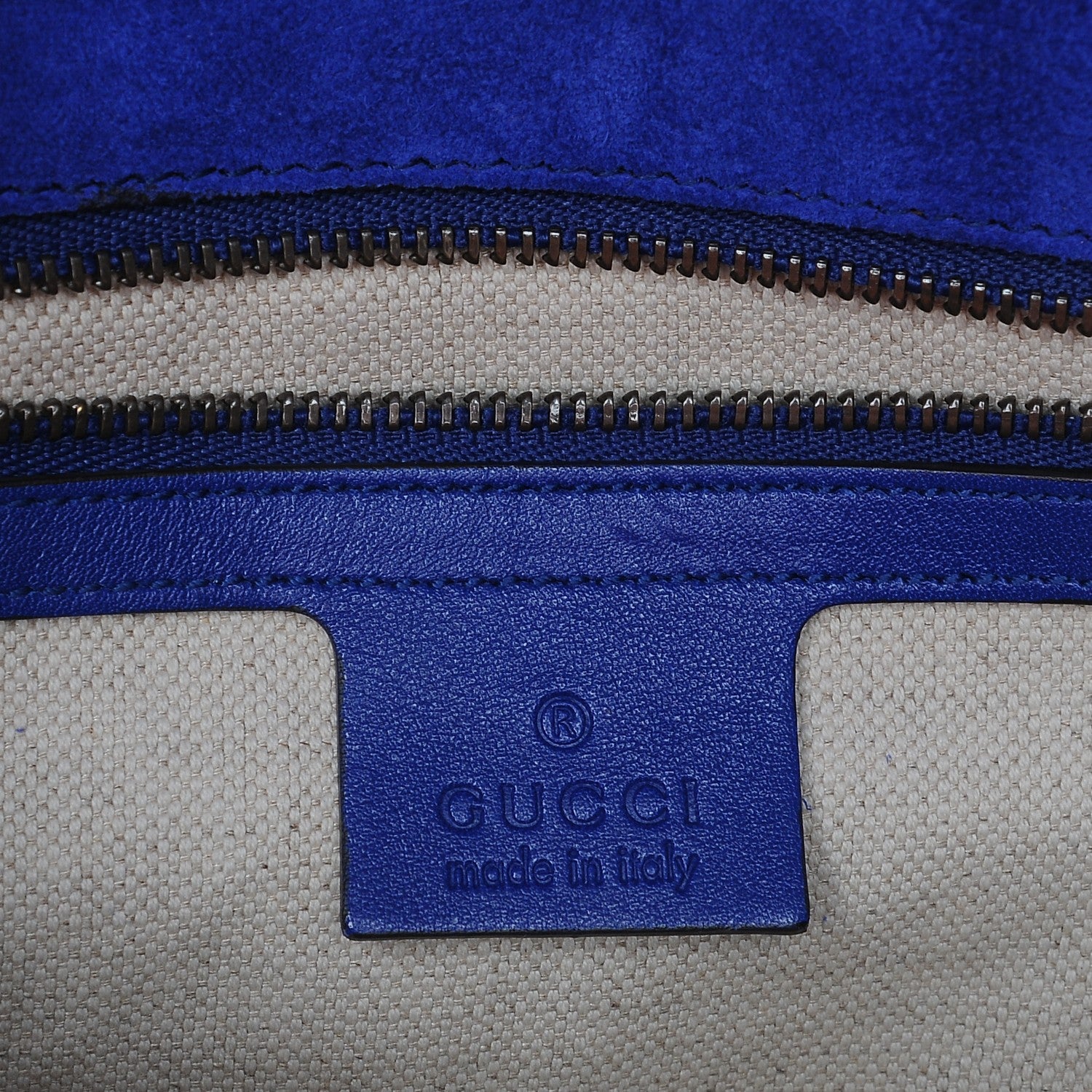 Gucci Patent Large Bright Bit Clutch Deep Zaffiro 6 of 7