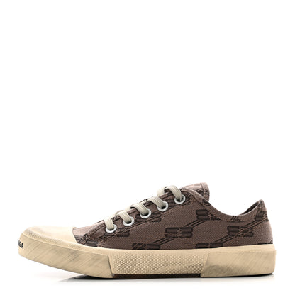 Balenciaga Jacquard BB Monogram Distressed Womens Paris Low Top Sneakers 36 Dark Mink Grey Brown 1 of 8