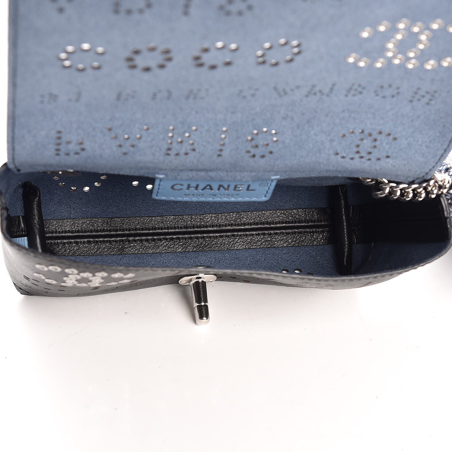 Chanel Calfskin Eyelet Messenger Black 5 of 9