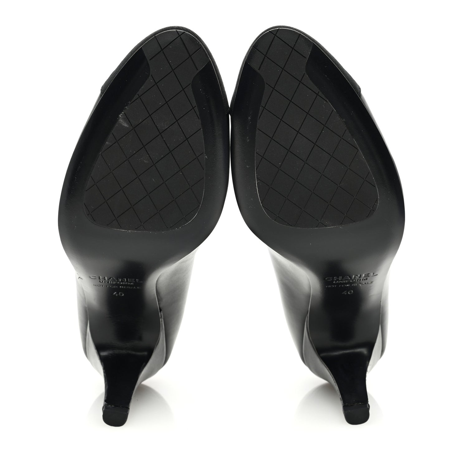 Lambskin Grosgrain Cap Toe CC Pumps 40 Black