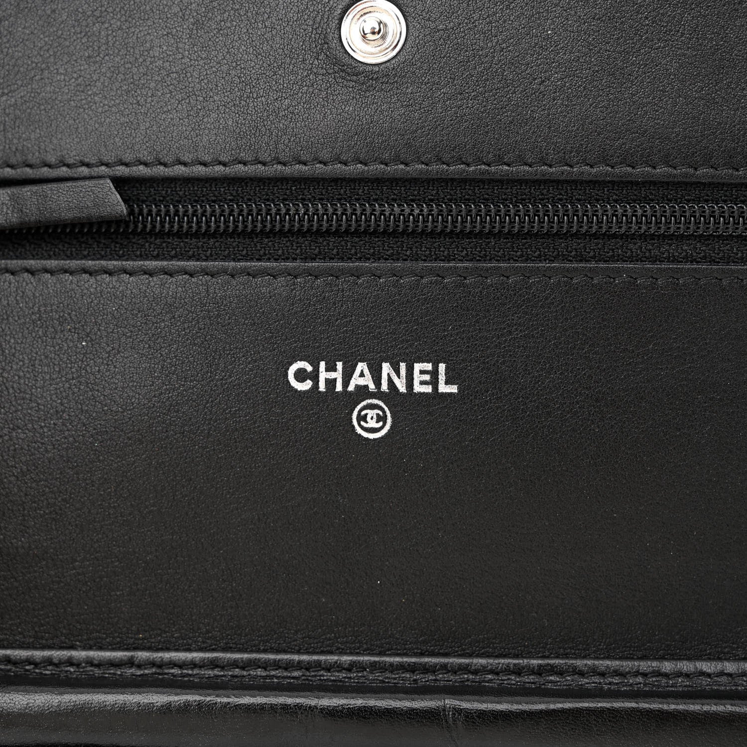 Chanel Caviar Timeless CC Wallet on Chain WOC Black 6 of 14