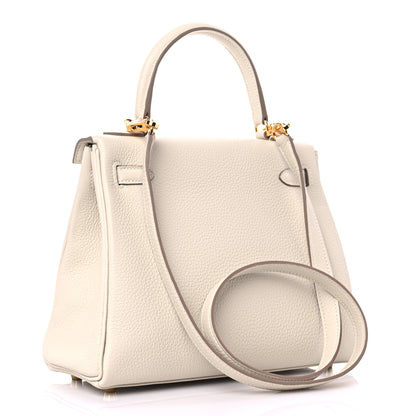 Hermes Togo Kelly Retourne 25 Craie 3 of 10