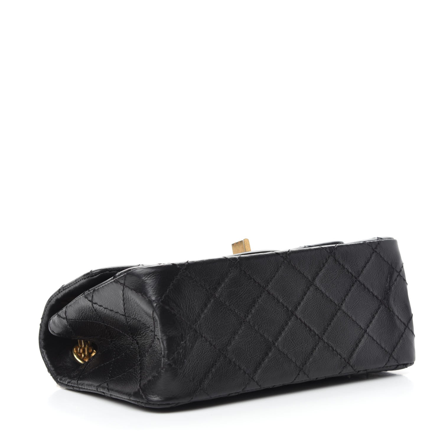 Chanel Aged Calfskin Quilted 2.55 Reissue Mini Flap Black 4 of 12