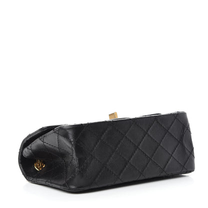 Chanel Aged Calfskin Quilted 2.55 Reissue Mini Flap Black 4 of 12