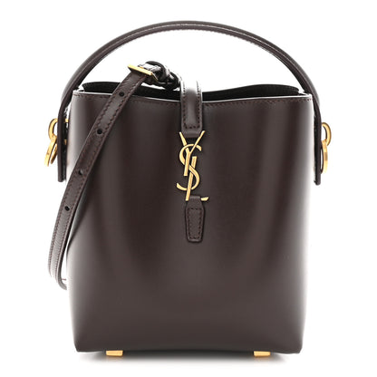 Saint Laurent Shiny Calfskin Le 37 Mini Bucket Bag Dark Sweet Chocolate 1 of 10