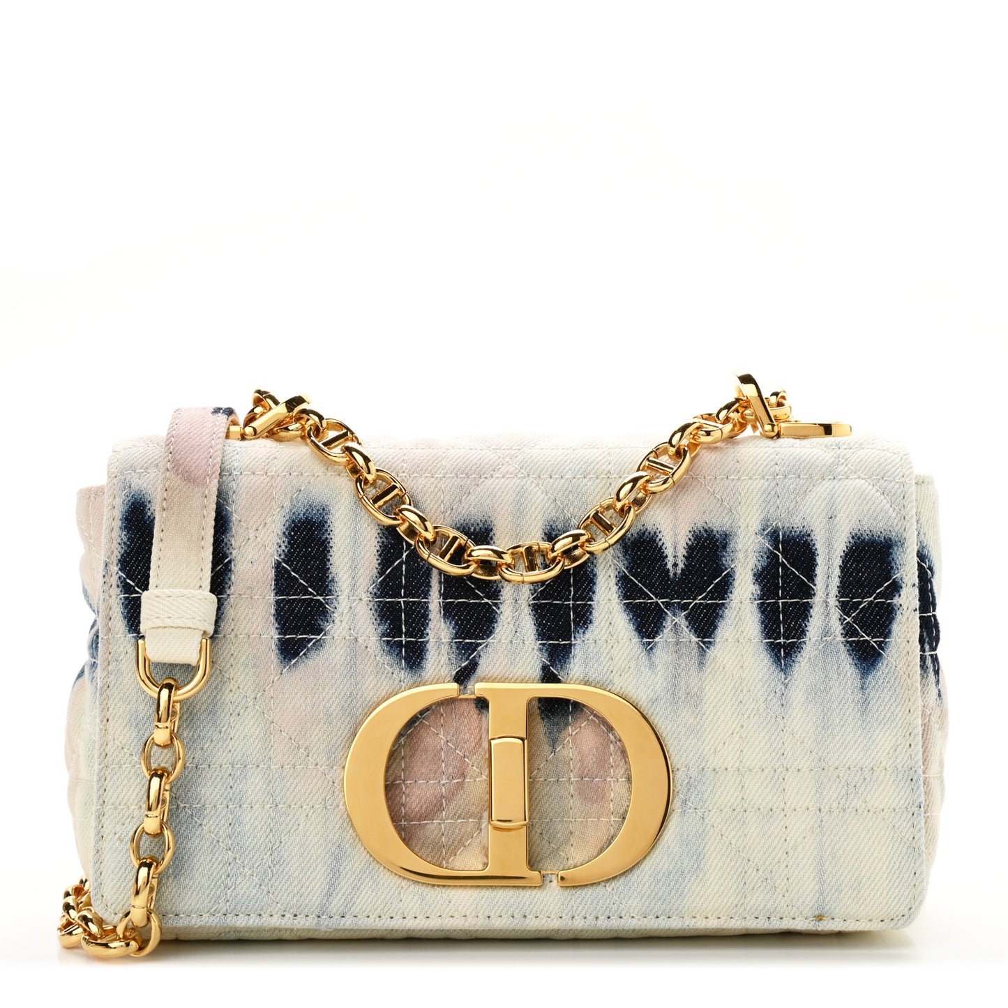 Denim Tie Dye Cannage Small Caro Bag Multicolor