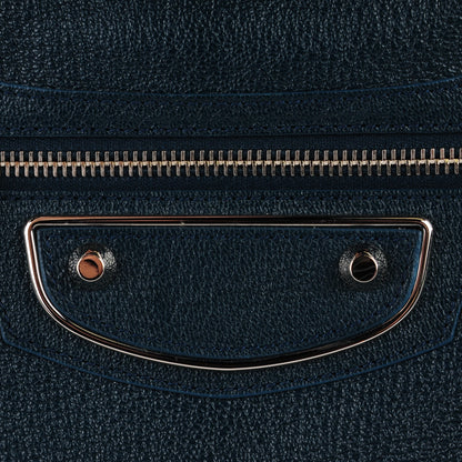 Balenciaga Chevre Silver Metallic Edge Hardware City Bleu Paon 12 of 14
