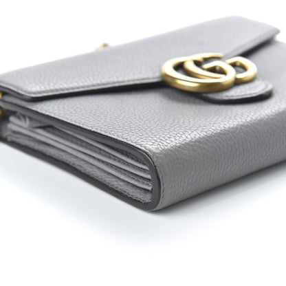 Gucci Cellarius Calfskin GG Marmont Chain Wallet Deep Grey 6 of 11