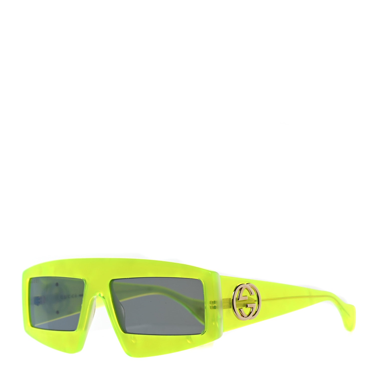 Gucci Shield Sunglasses GG0358S Fluorescent Yellow 1 of 8