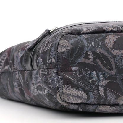 Salvatore Ferragamo Nylon Feather Print Milos Tote Black Multicolor 5 of 12