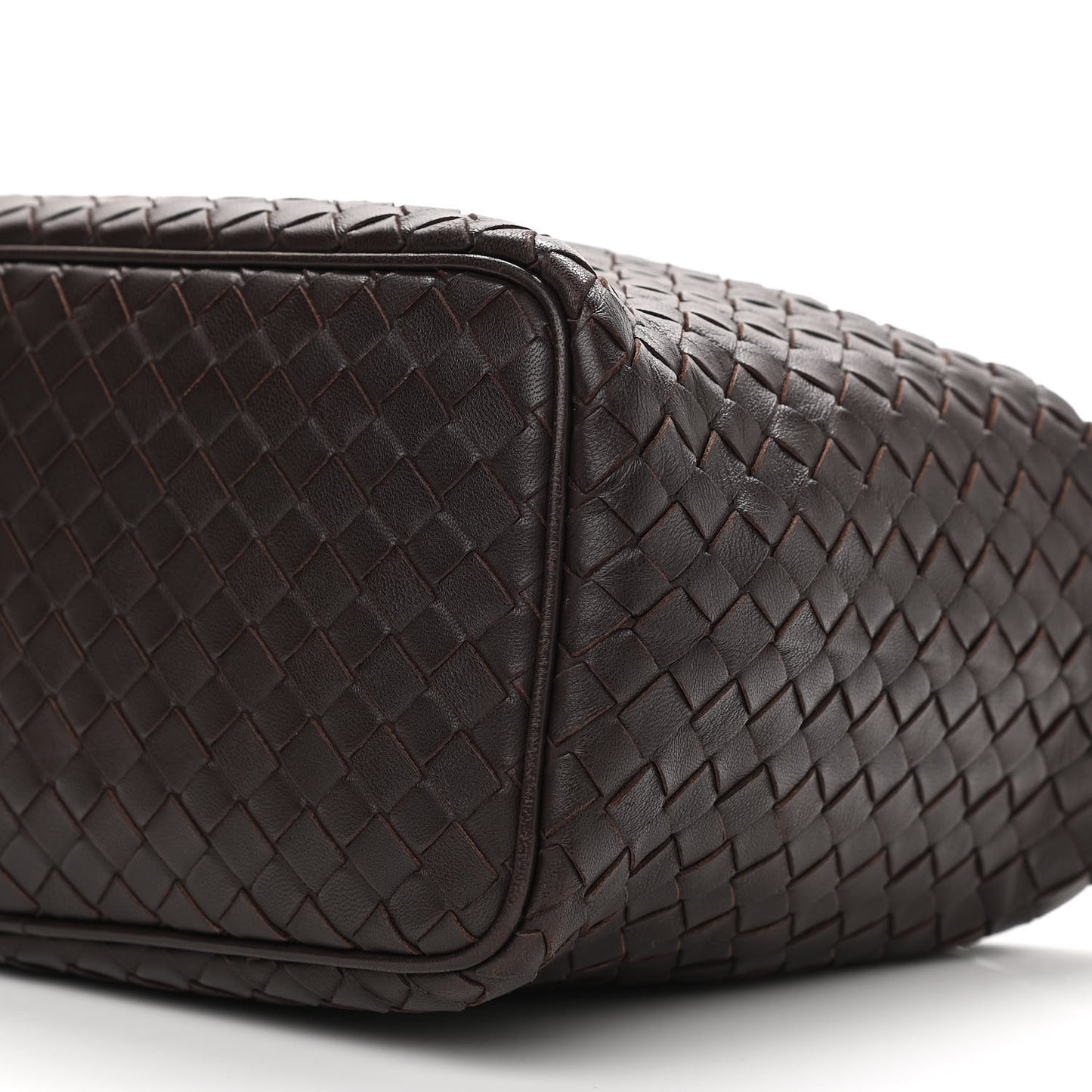 Nappa Intrecciato Small Shoulder Bag Ebano