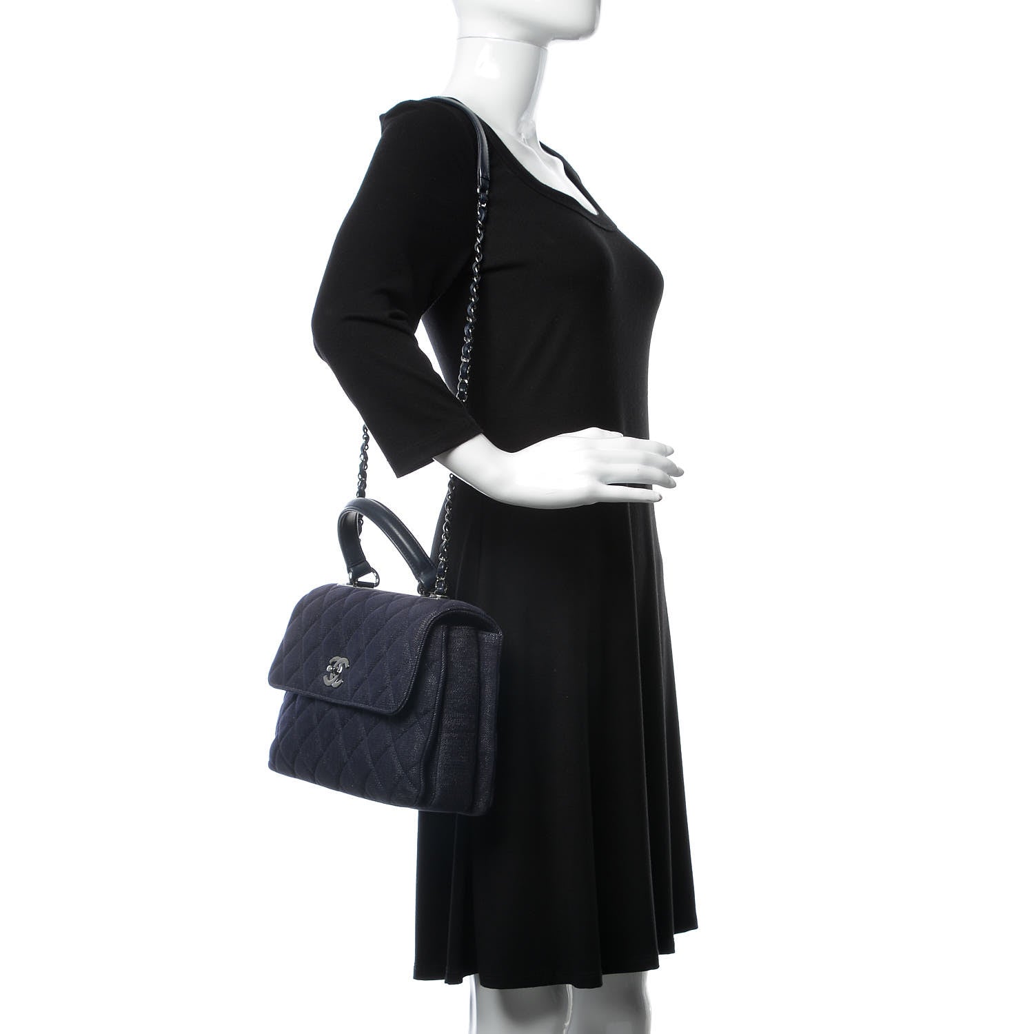 Chanel Denim Quilted Medium Trendy CC Flap Dual Handle Bag 2 of 13