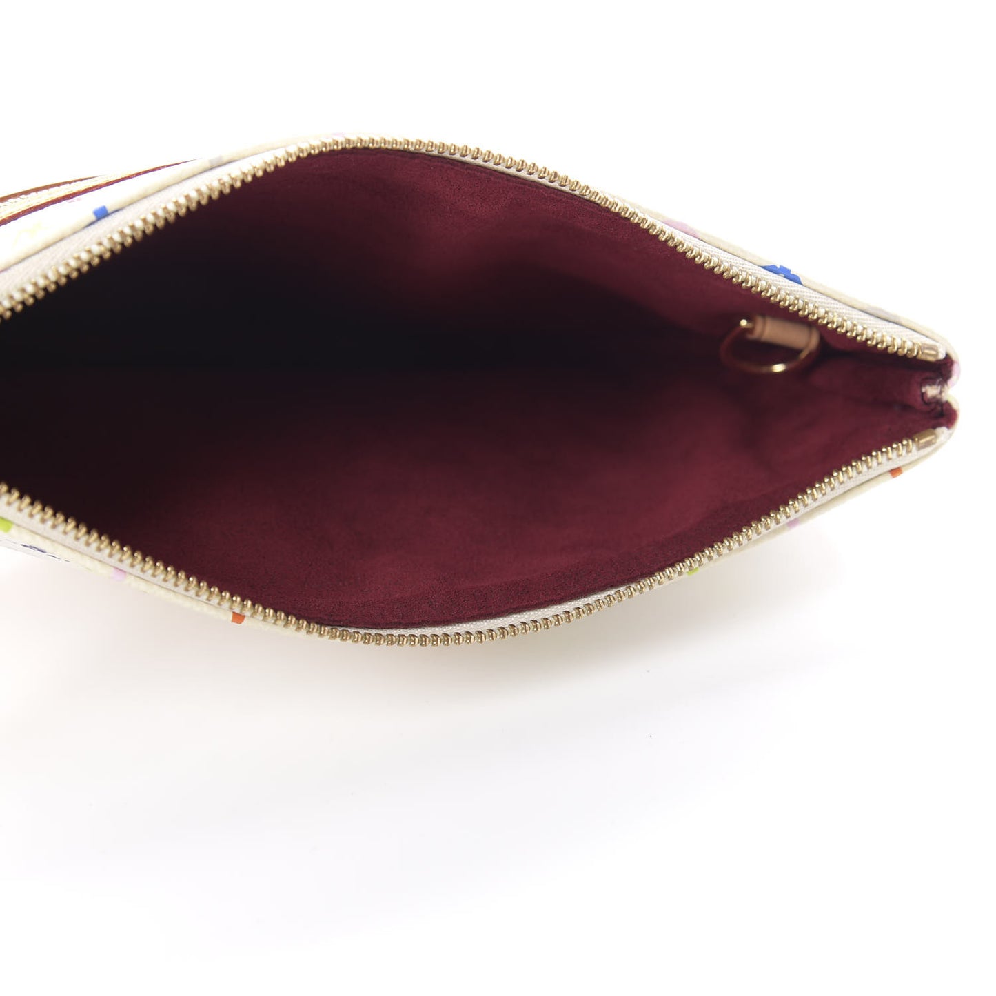 Monogram Multicolor Pochette Plate GM White