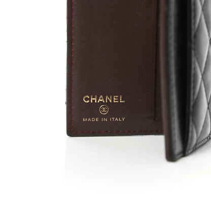 Chanel Lambskin Quilted Card Holder Wallet Black 6 of 14