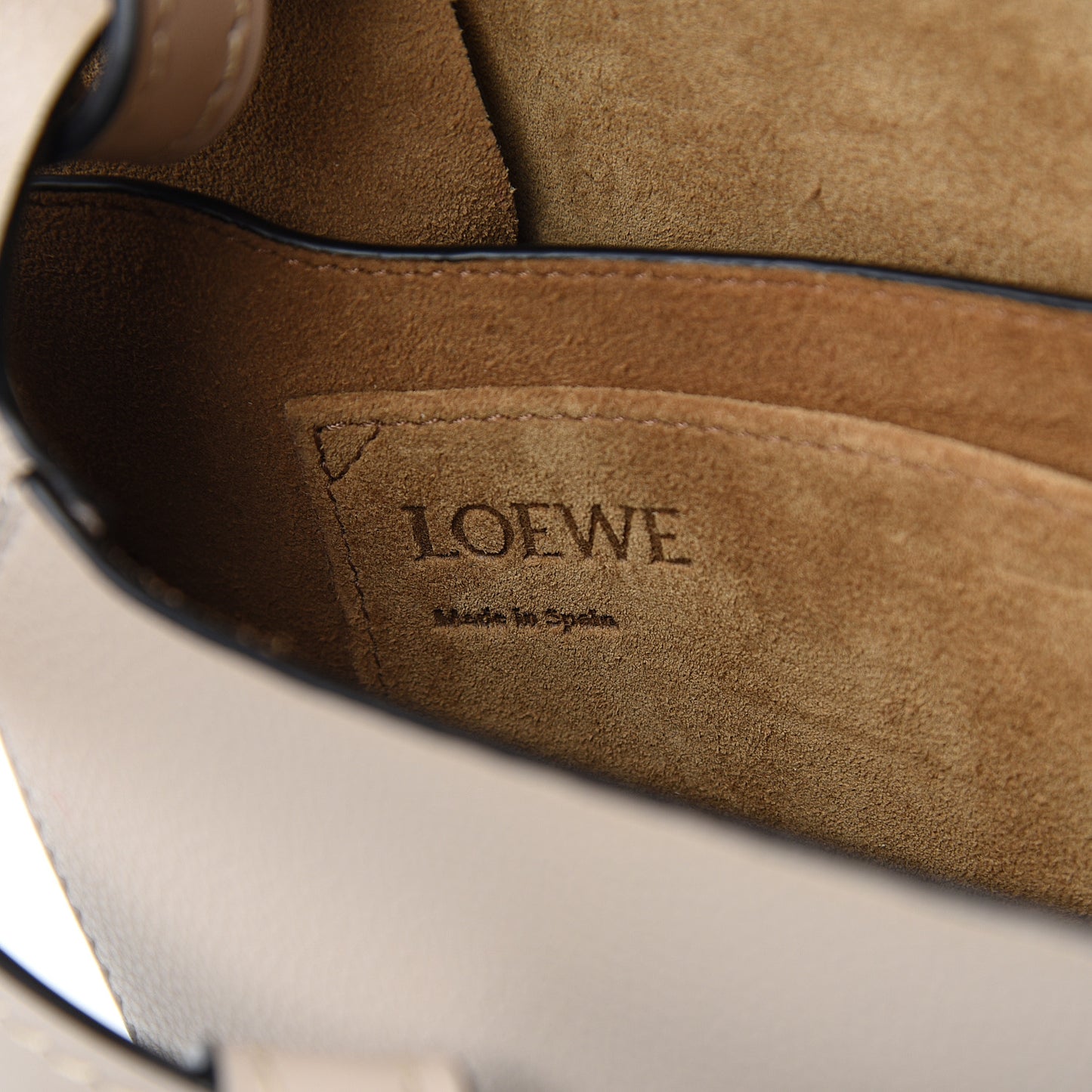 Grained Calfskin Small Gate Crossbody Bag Light Oat