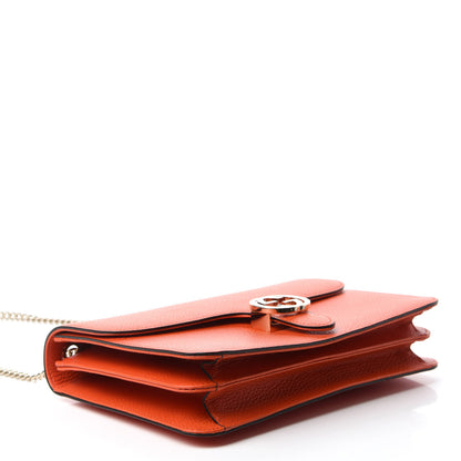 Gucci Dollar Calfskin Interlocking G Shoulder Bag Sun Orange 4 of 10