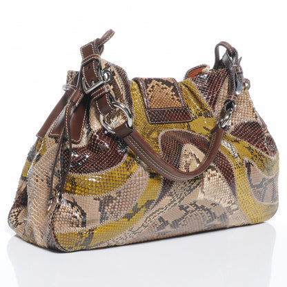 Prada Python Patch Shoulder Bag Naturale 3 of 9