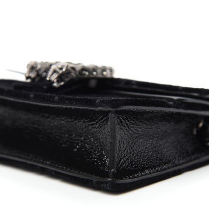 Gucci Velvet Super Mini Dionysus Shoulder Bag Black 7 of 10