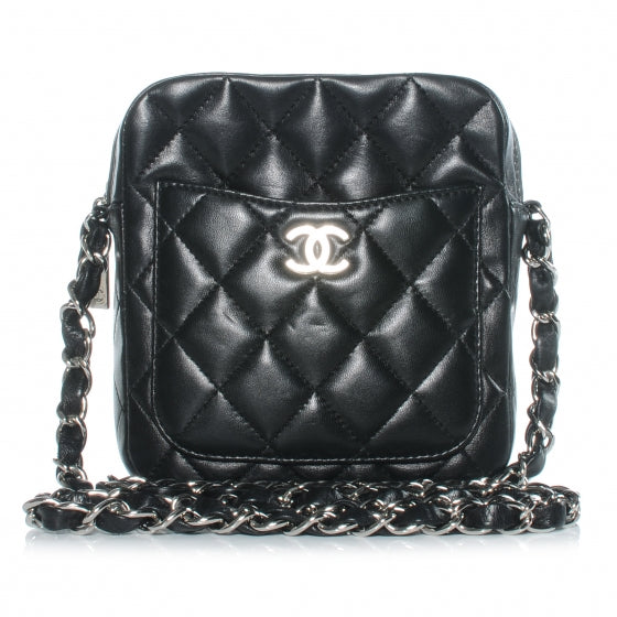 Chanel Lambskin Quilted Small Messenger Bag Black 1 of 7