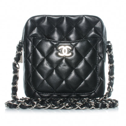 Chanel Lambskin Quilted Small Messenger Bag Black 1 of 7