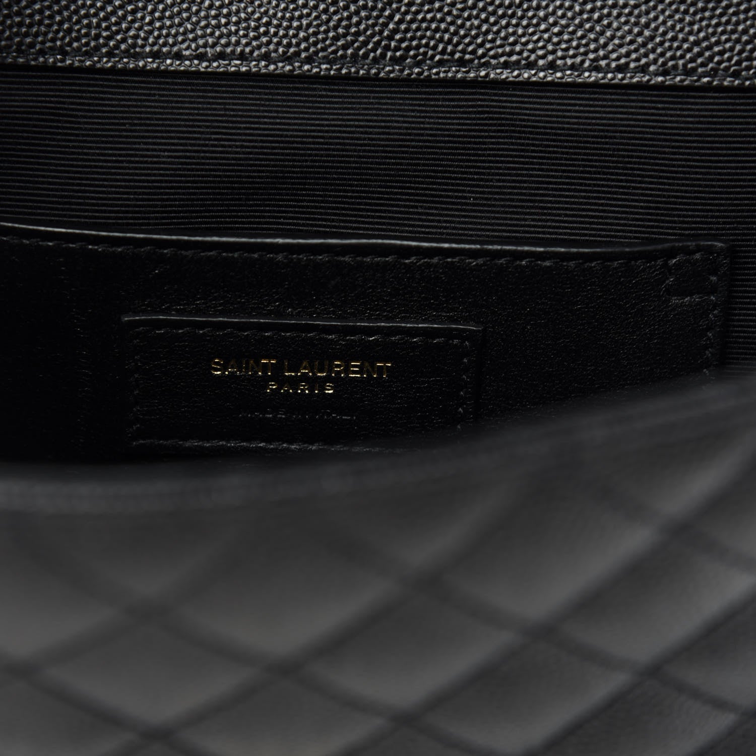 Saint Laurent Grain De Poudre Textured Mixed Matelasse Triquilt Small Monogram Satchel Black 8 of 10