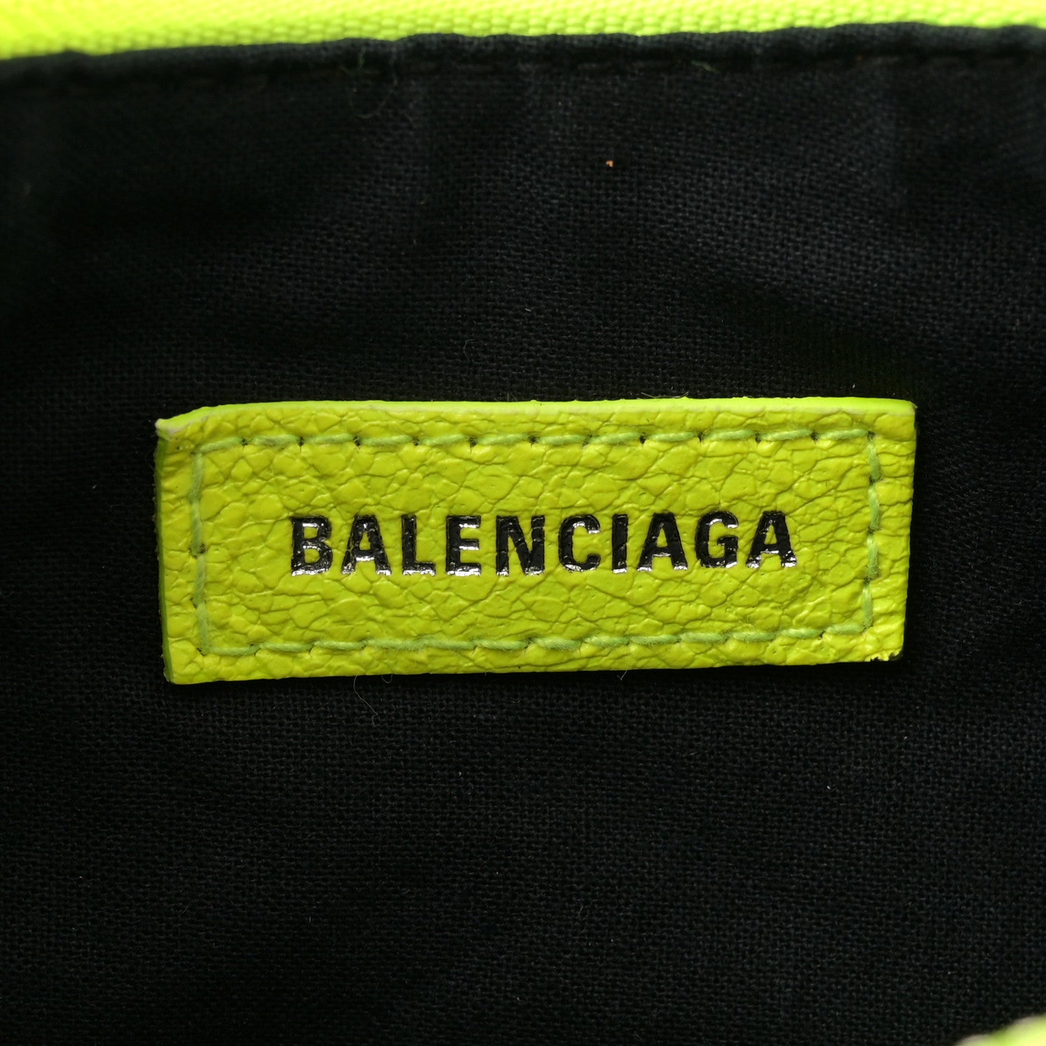 Balenciaga Agneau Arena Le Cagole Chain Shoulder Bag XS Fluo Yellow 7 of 13