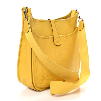 Hermes Taurillon Clemence Evelyne III PM Soleil 3 of 10